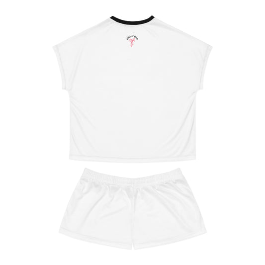 child of god pink bow - women's pj short set