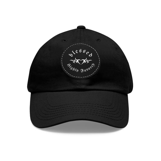 blessed highly favored - embossed cap