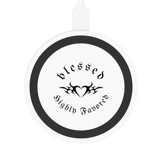 blessed highly favored - wireless charging pad