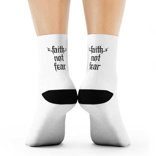 faith not fear - 3/4 crew socks