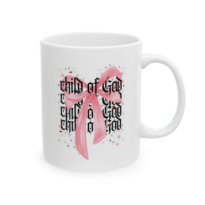 child of god pink bow - mug