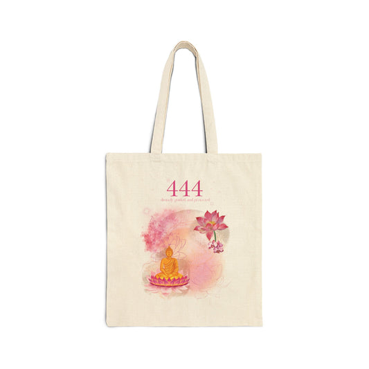 444 lotus buddha - tote