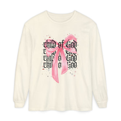 child of god pink bow - long sleeve