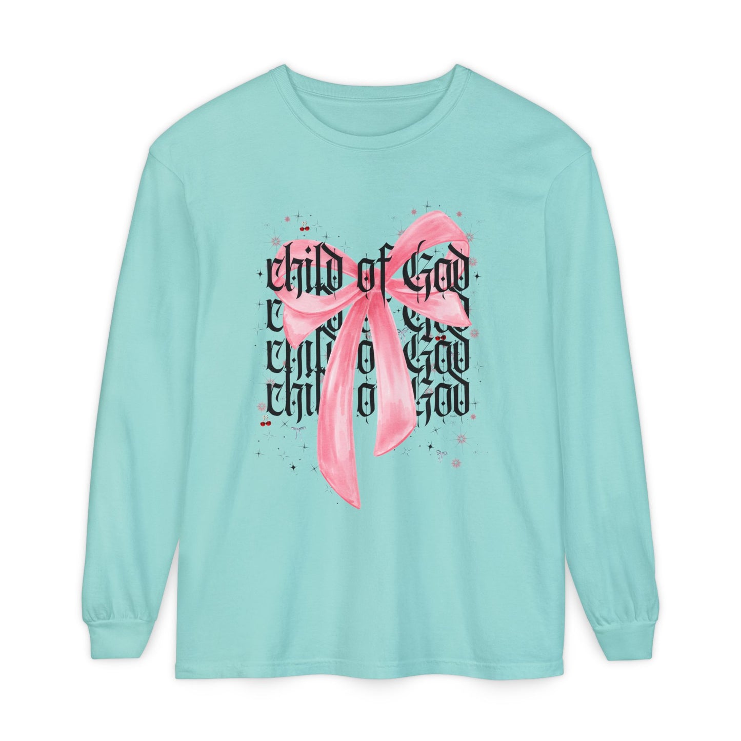 child of god pink bow - long sleeve