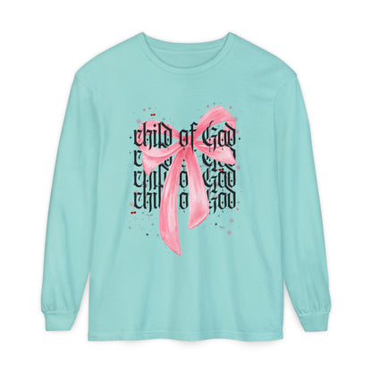 child of god pink bow - long sleeve