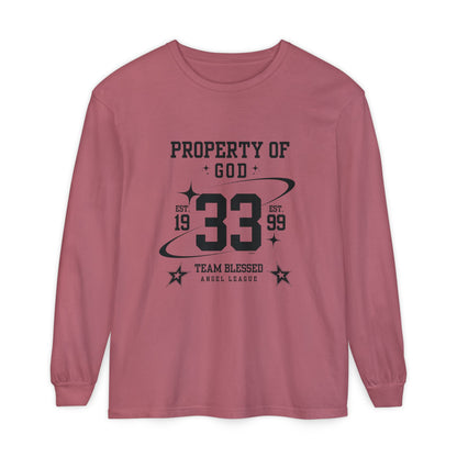 property of god varsity - long sleeve