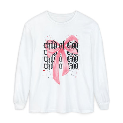child of god pink bow - long sleeve