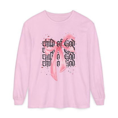 child of god pink bow - long sleeve
