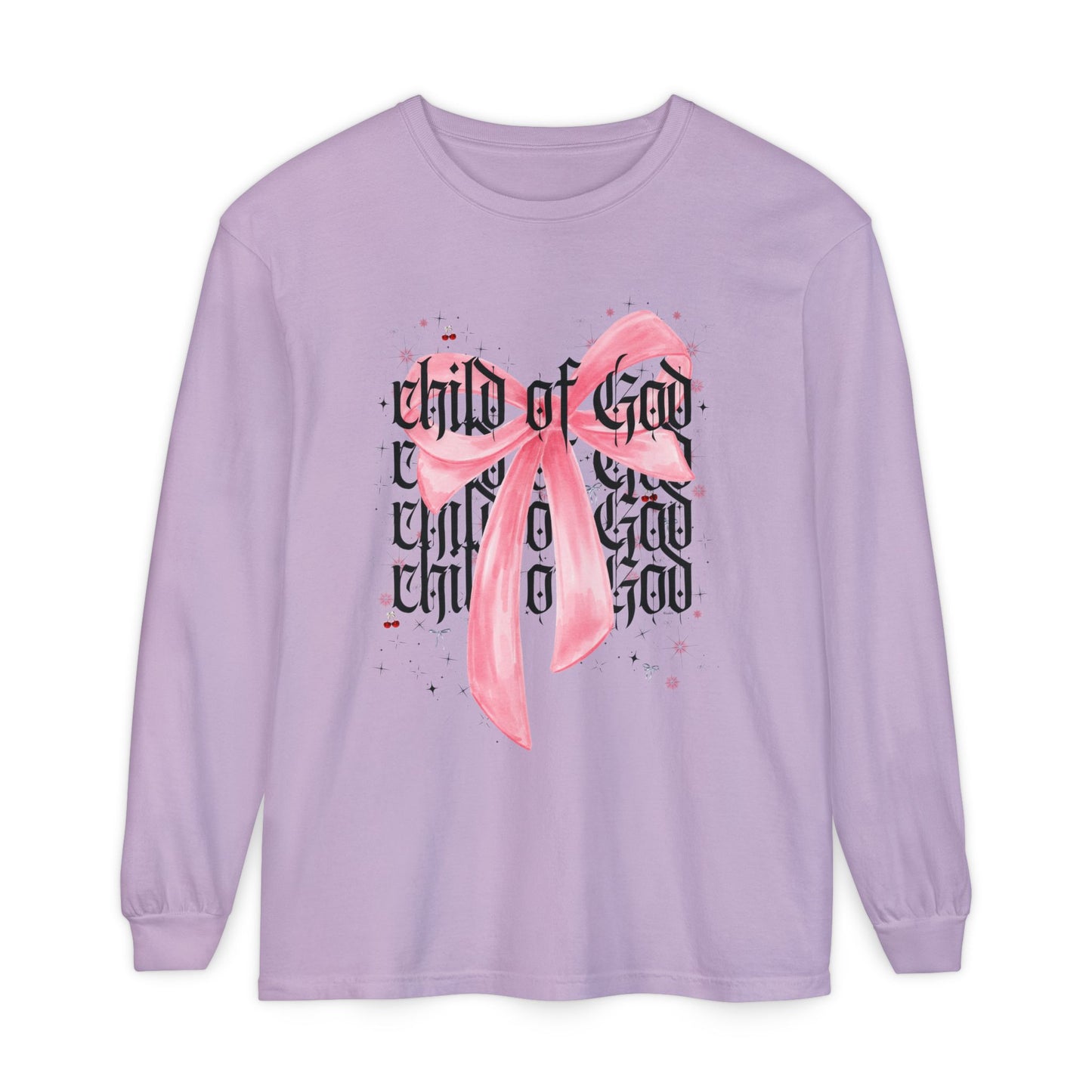child of god pink bow - long sleeve