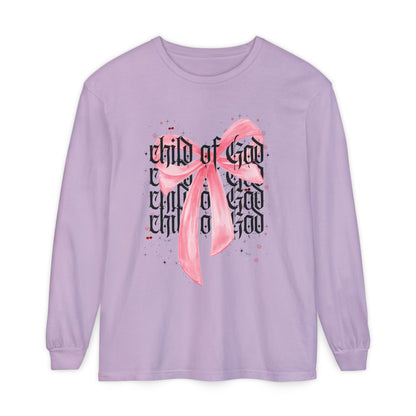 child of god pink bow - long sleeve