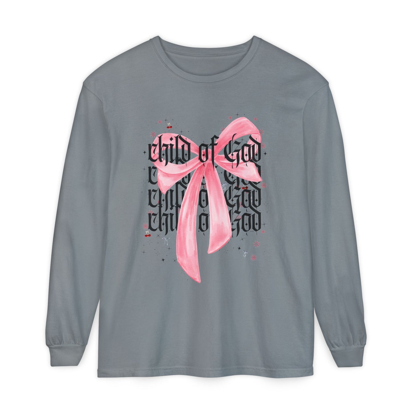child of god pink bow - long sleeve